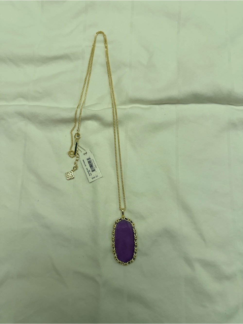 Kendra Scott NWT Reid - Amethyst Gold Chain Necklace